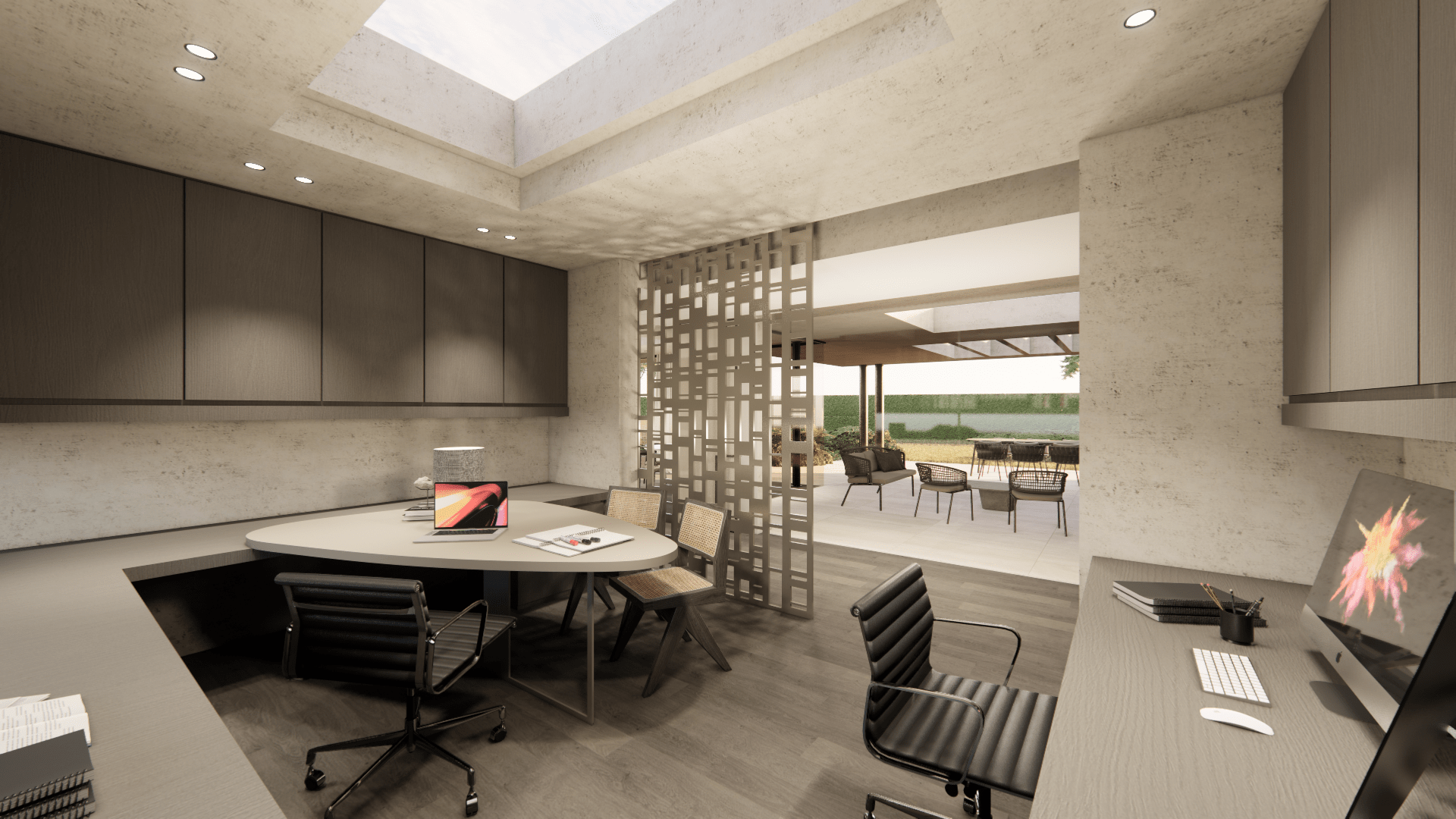 Interieurarchitect België inrichting limburg woning render bureau kantoor