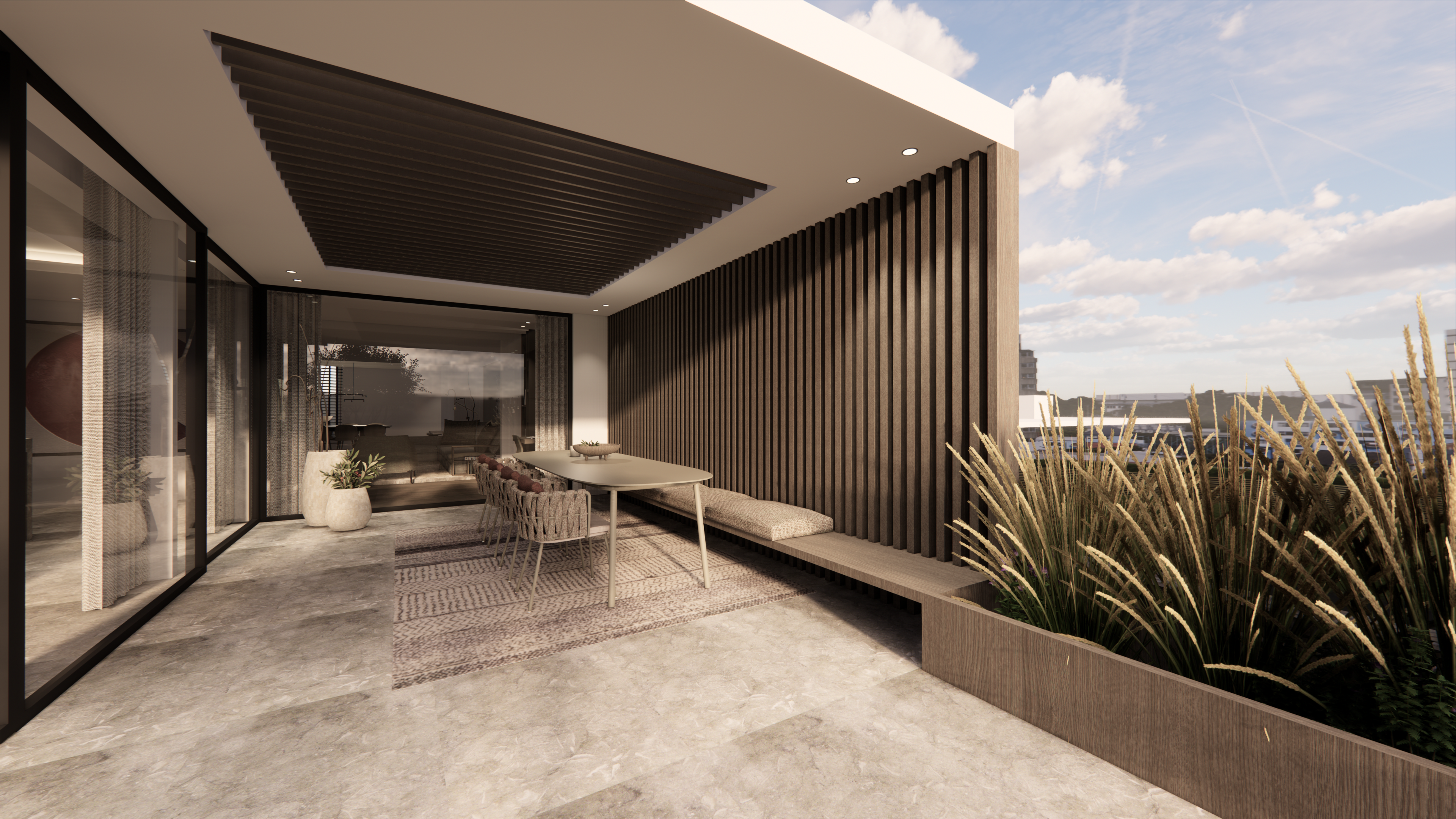 Interieurarchitect België inrichting limburg woning render outdoor