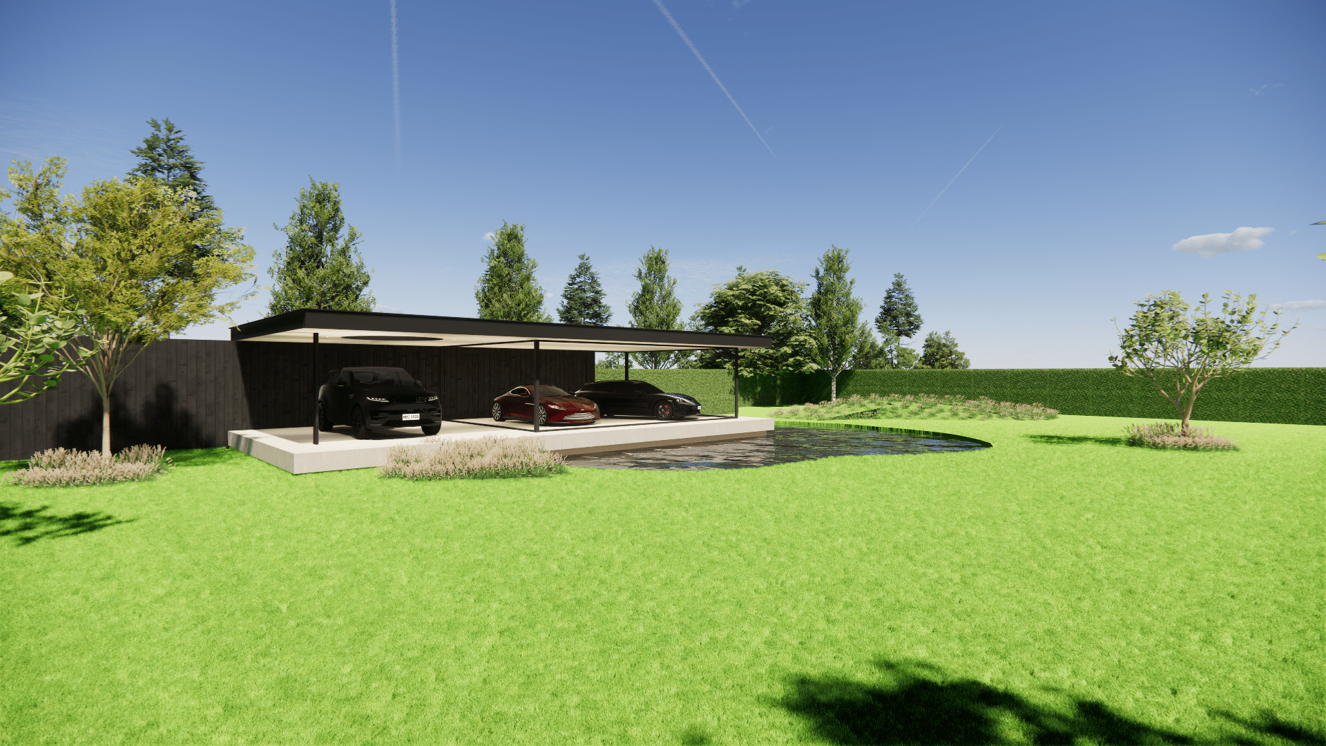 Interieurarchitect België inrichting limburg render garage outdoor