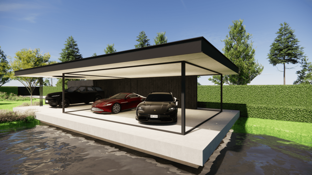 Interieurarchitect België inrichting limburg render garage outdoor