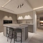 Interieurarchitect België inrichting limburg woning render keuken keukenontwerp