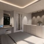 Interieurarchitect België inrichting limburg woning render slaapkamer