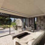 Interieurarchitect België inrichting limburg woning render zithoek woonkamer