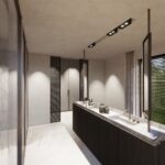 Interieurarchitect België inrichting limburg woning render badkamer