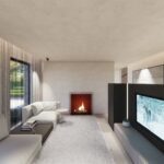 Interieurarchitect België inrichting limburg woning render zithoek